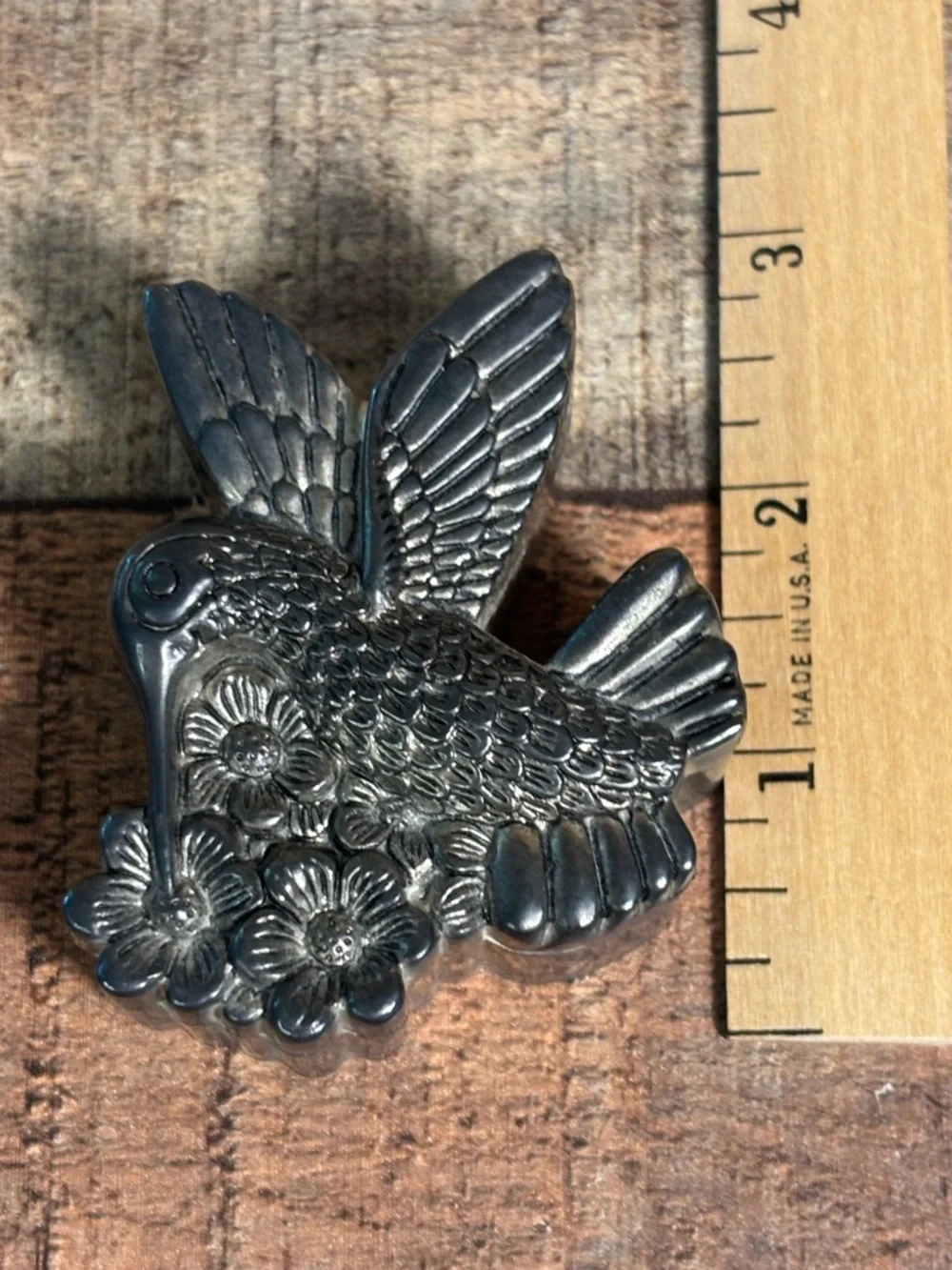 Hummingbird Silver Toned RING TRINKET BOX JEWELRY WEDDING TOOTHFAIRY Red Velvet